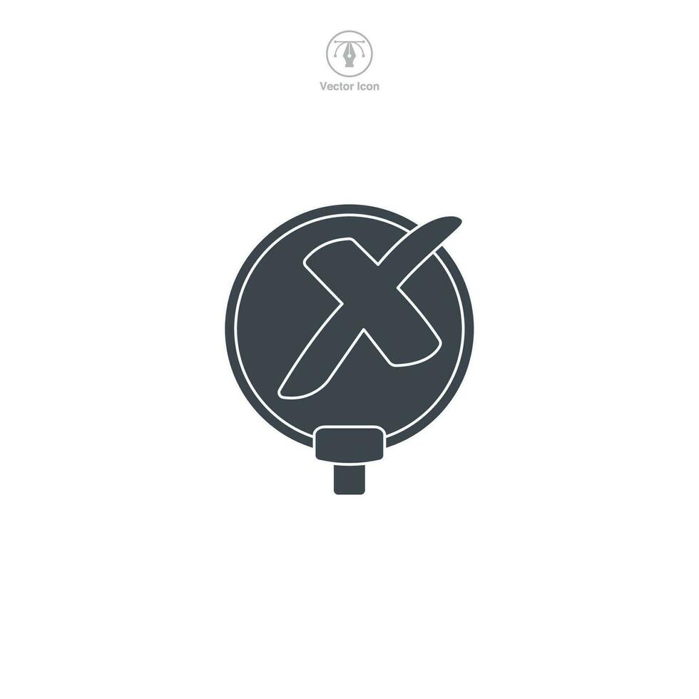 Cross Mark icon symbol vector illustration isolated on white background