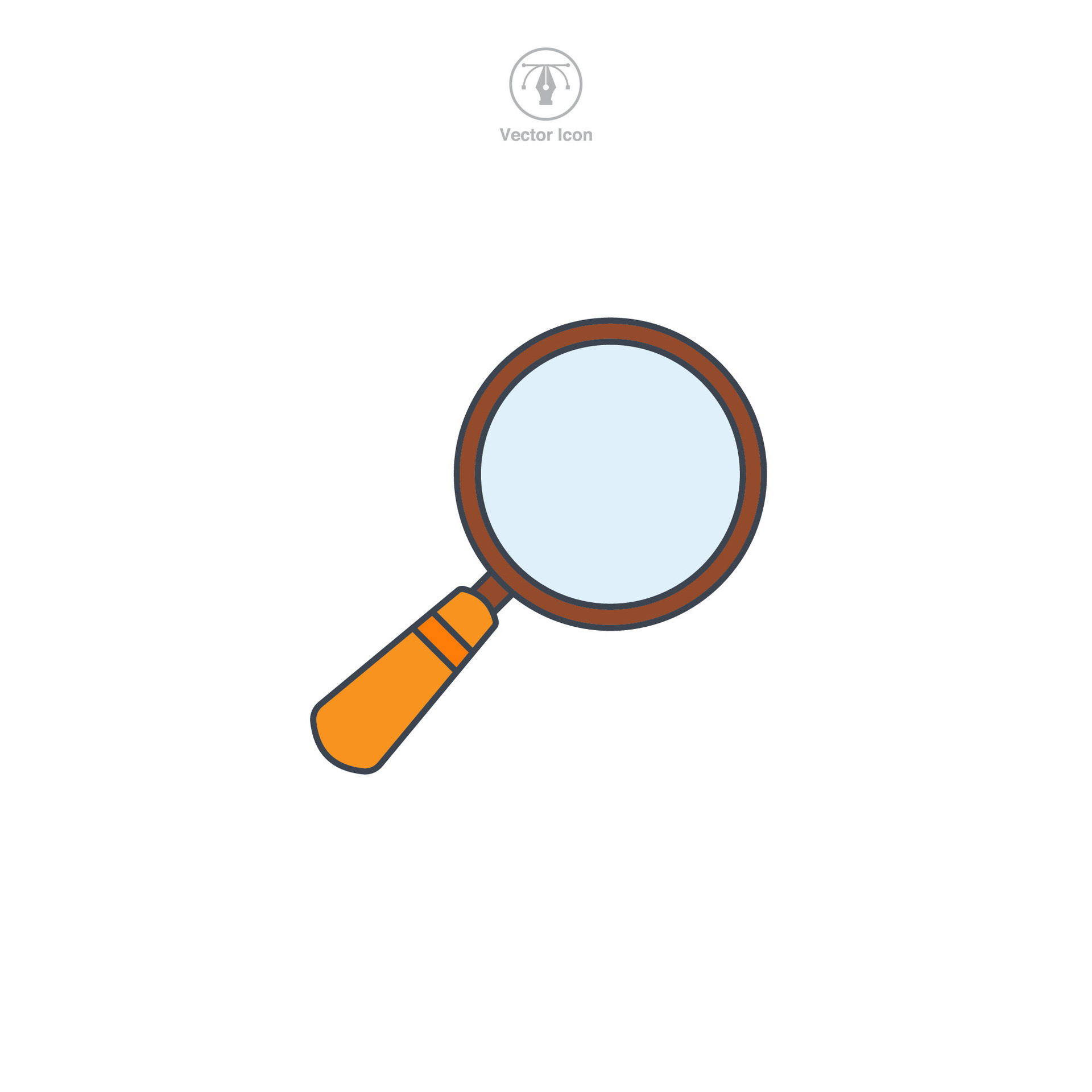 Magnifier glass icon isolated on white background Vector Image