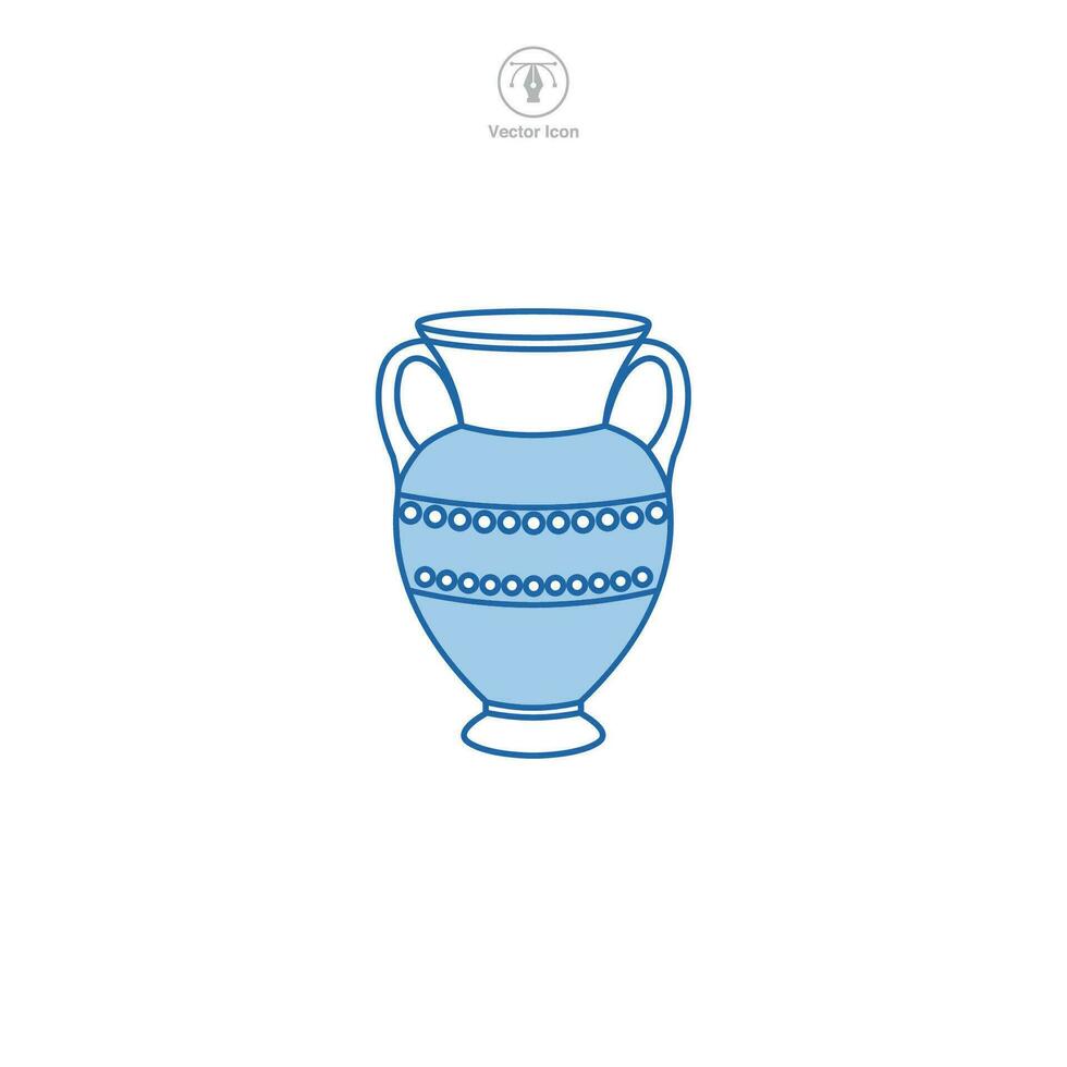 Antique vase icon symbol vector illustration isolated on white background