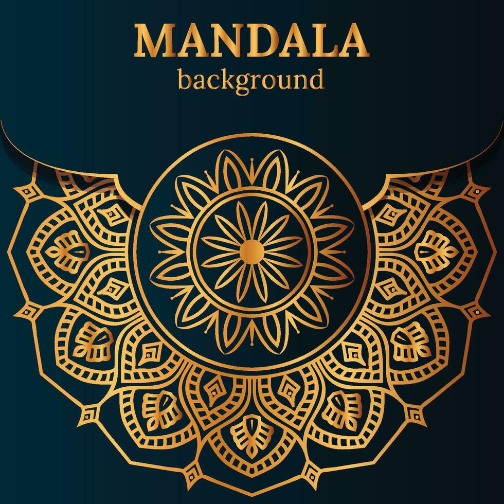 Luxury mandala background with golden arabesque pattern Arabic Islamic east style. Decorative mandala for print, poster, cover, brochure, flyer, banner, and your desired ideas. Mandala for Henna vector