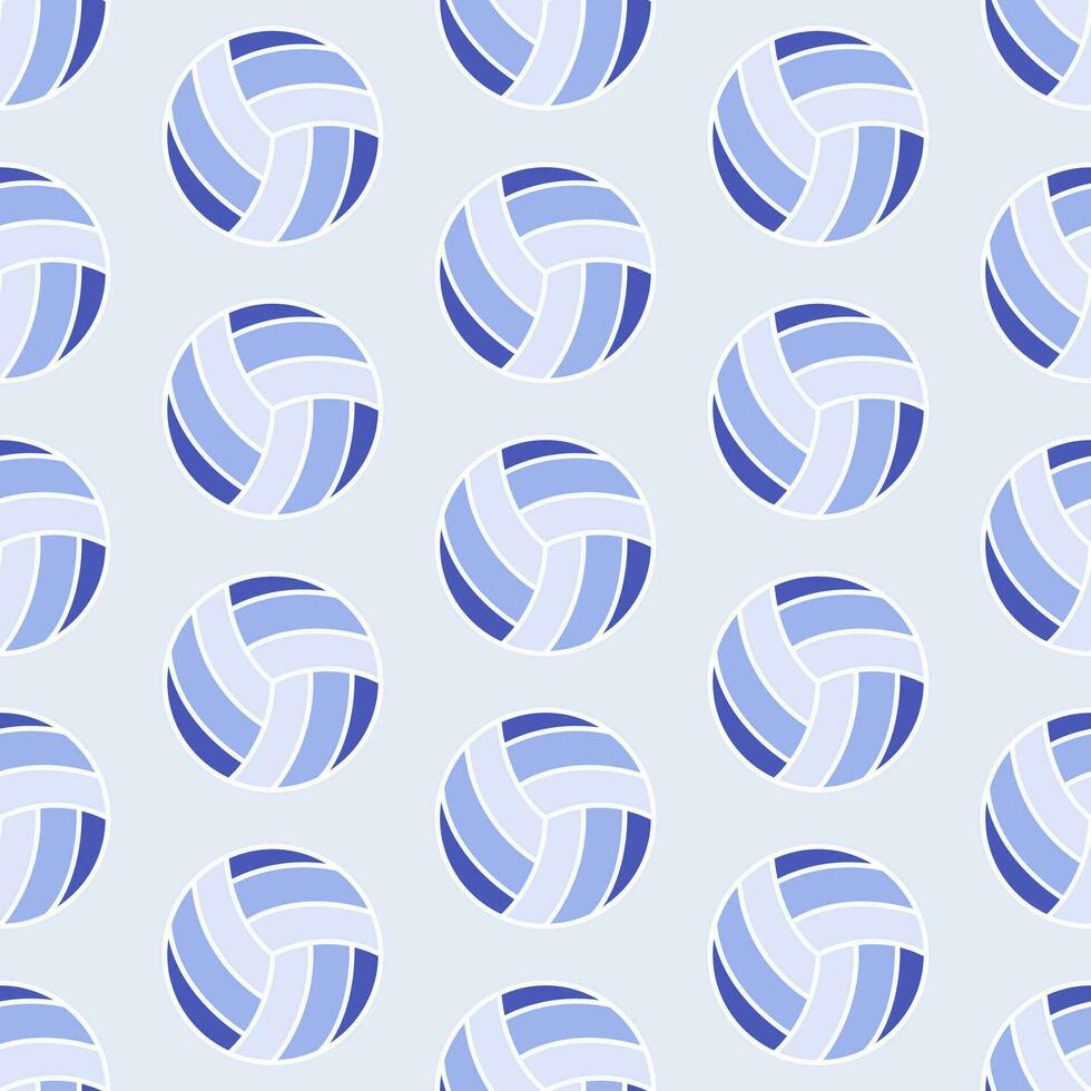 Seamless pattern of hand drawn volleyballs on isolated background. Design for back to school print, scrapbooking, textile, home and nursery decor, paper craft. vector