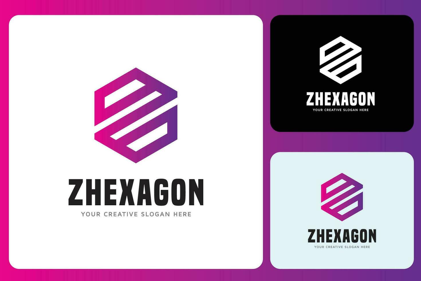 Hexagonal Z Letter Logo Design Template vector