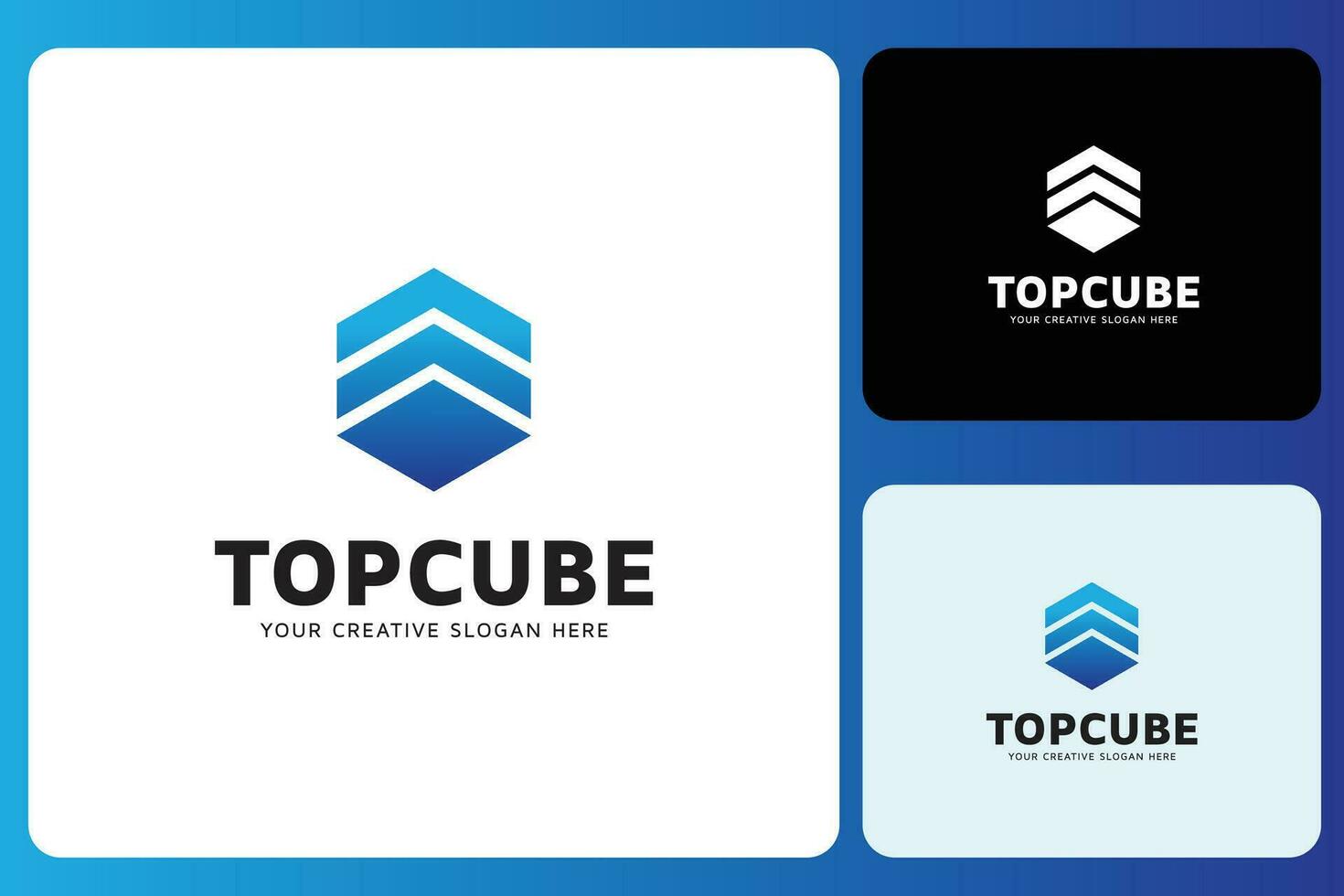 Top Cube Logo Design Template vector