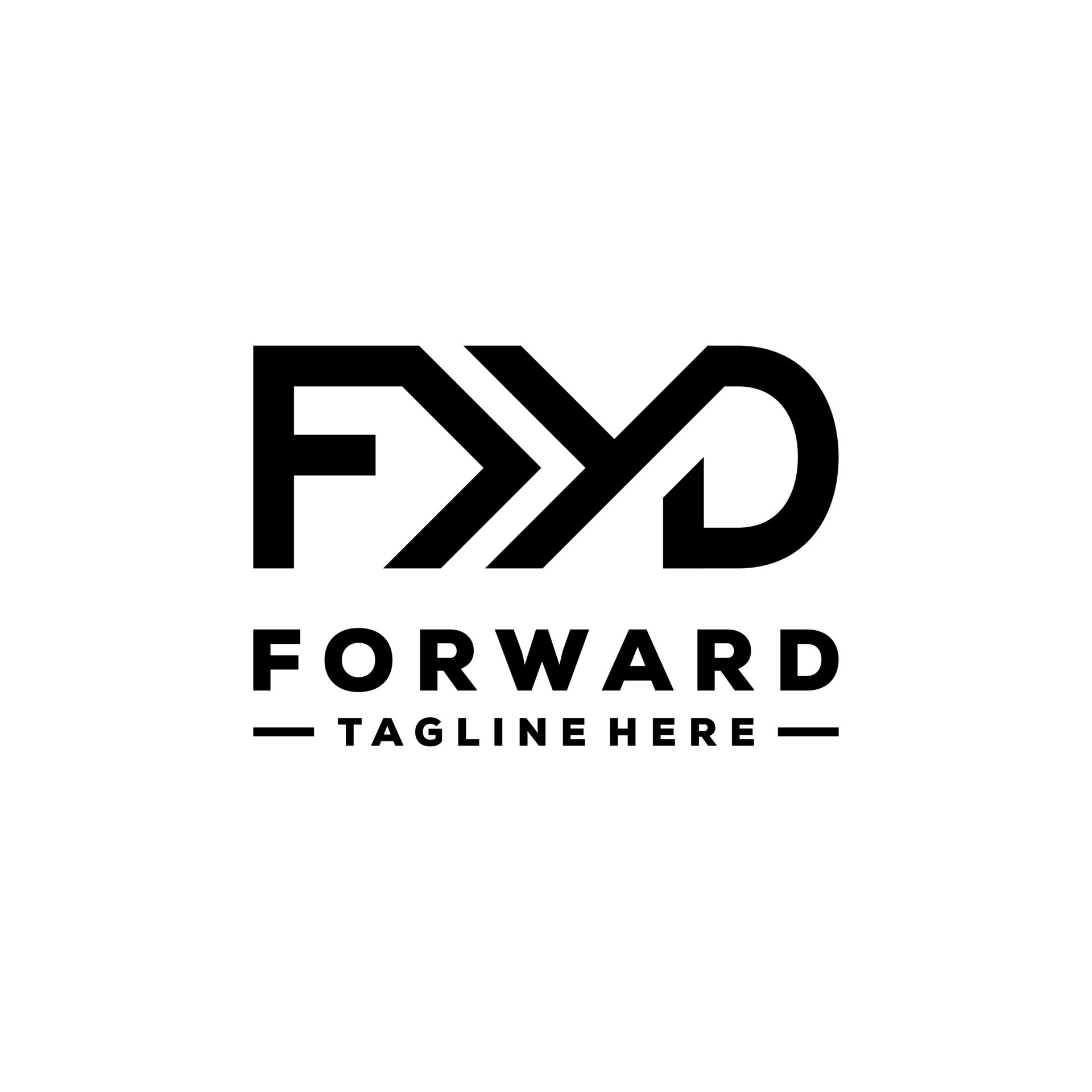 fwd forward logo design premium vector 26712508 Vector Art at Vecteezy