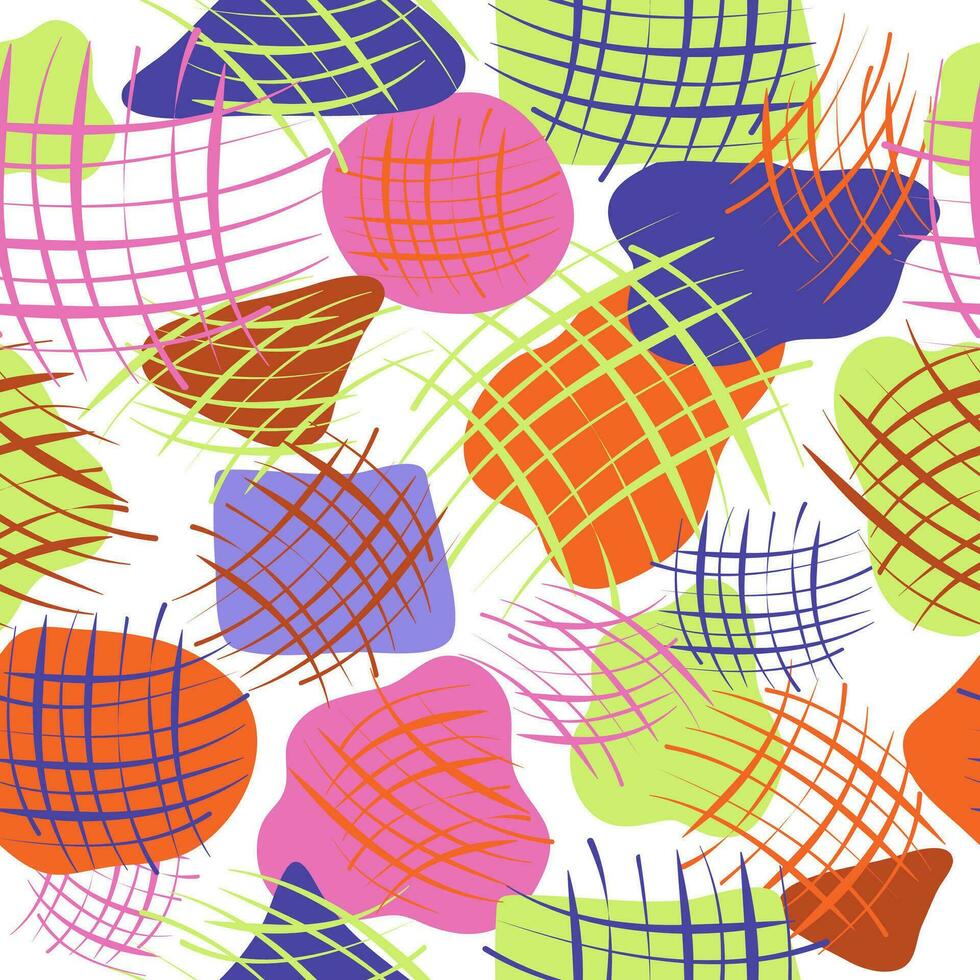 Colorful abstract pattern. Abstract outline drawing. Doodle. Seamless vector background.