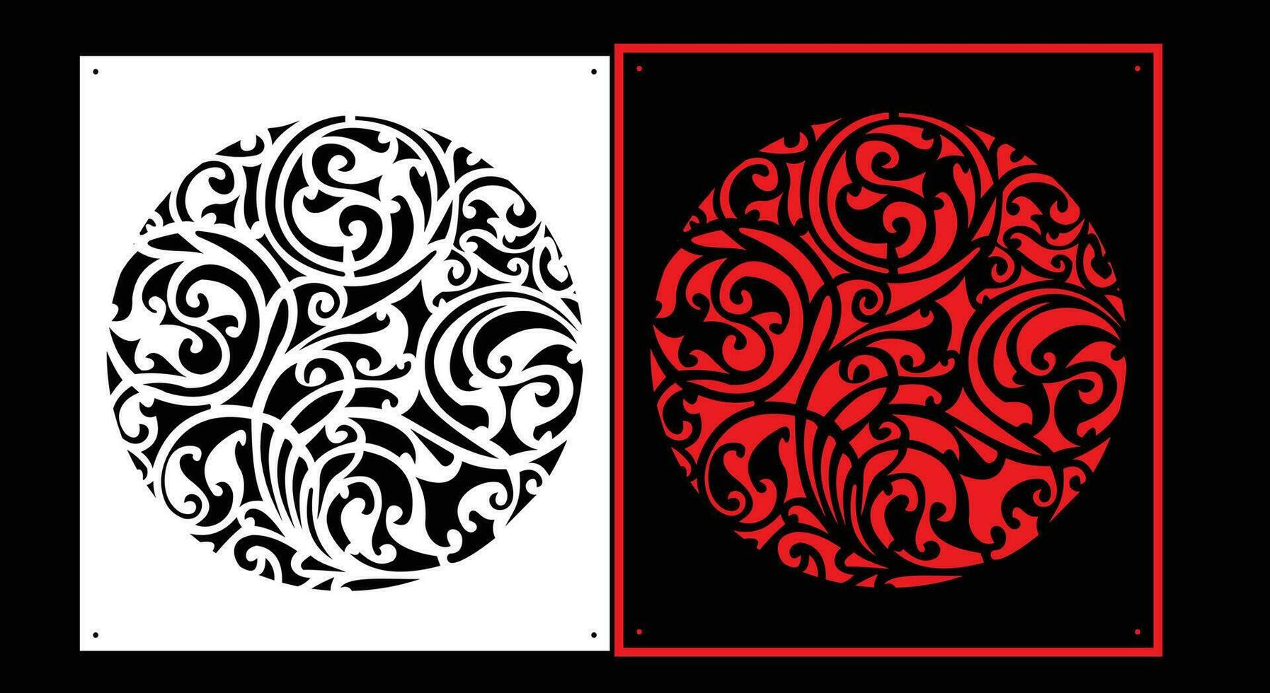 Decorative wall panels set Jali design CNC pattern, laser cutting pattern, router CNCcutting. vector