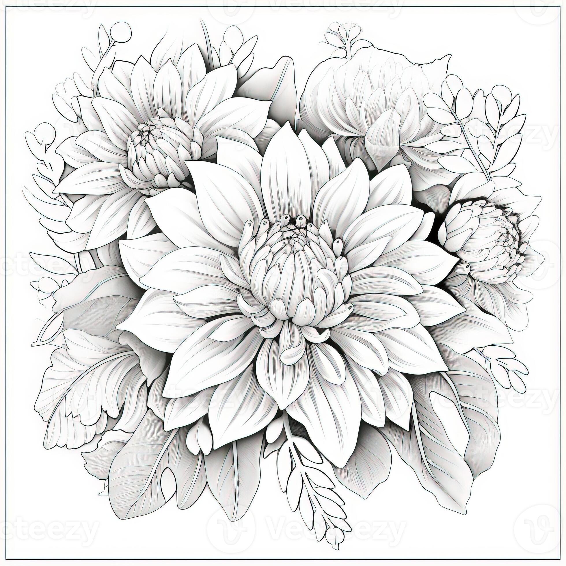 Cute Flowers Coloring Stock Photo Vecteezy