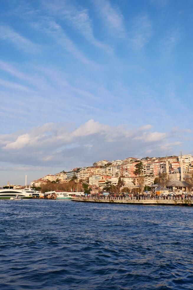 view of Bosporus in Istanbul in turkey . photo