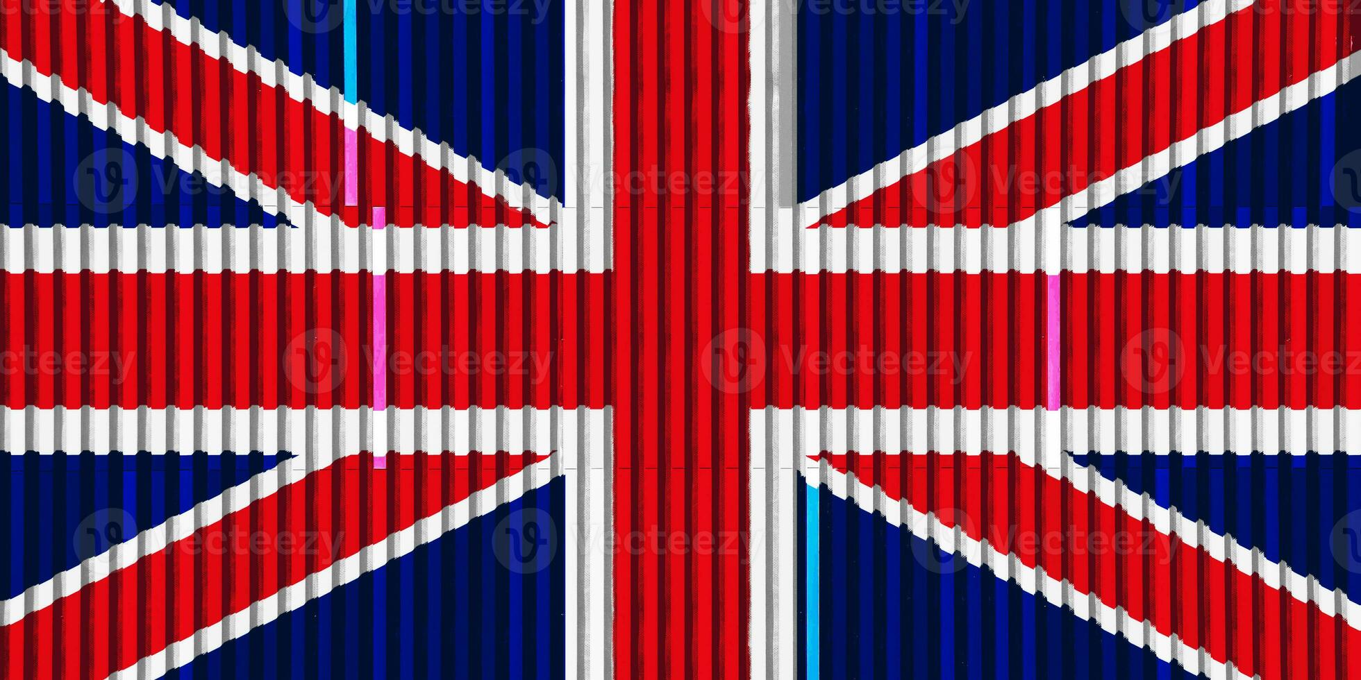 Flag of Great Britain on a textured background. Concept collage. photo