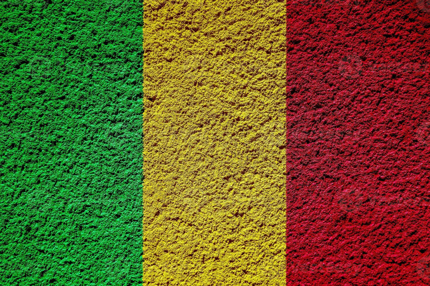 Flag of Republic of Mali on a textured background. Concept collage. photo