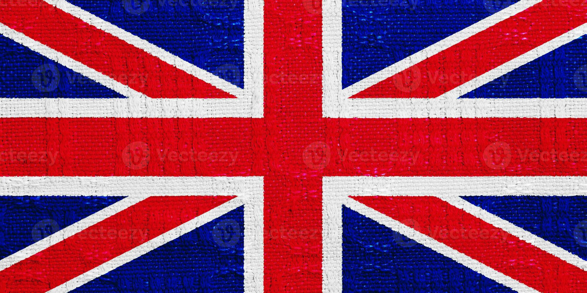 Flag of Great Britain on a textured background. Concept collage. photo
