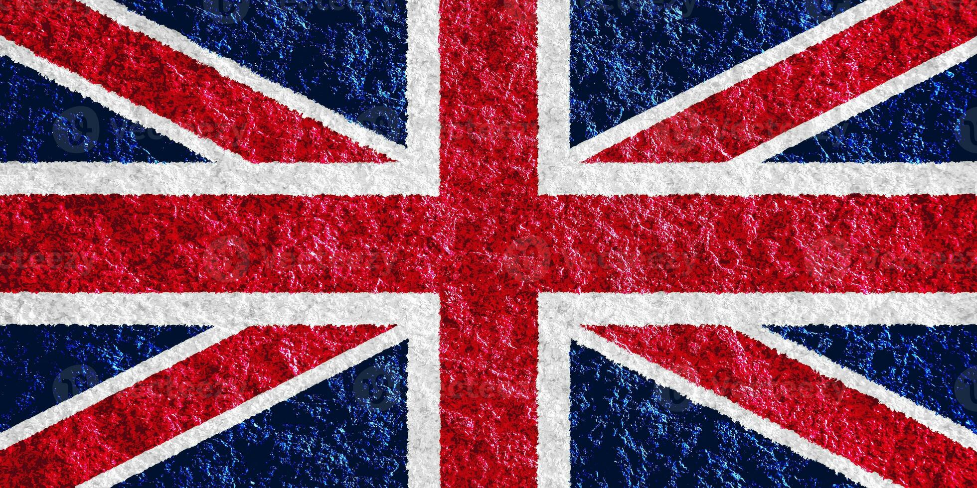 Flag of Great Britain on a textured background. Concept collage. photo