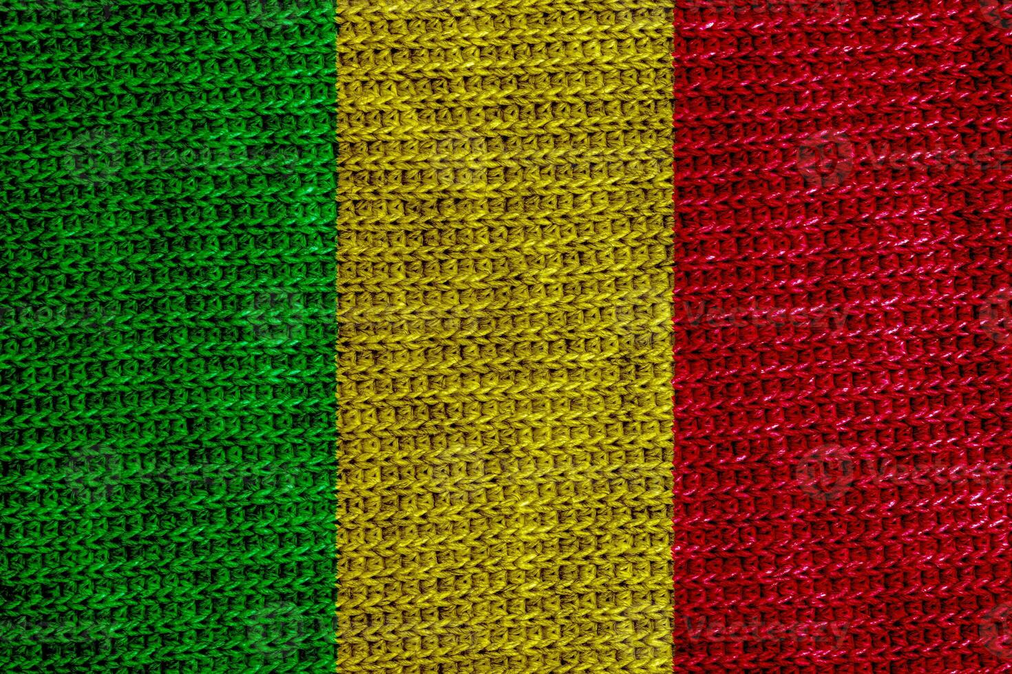 Flag of Republic of Mali on a textured background. Concept collage. photo