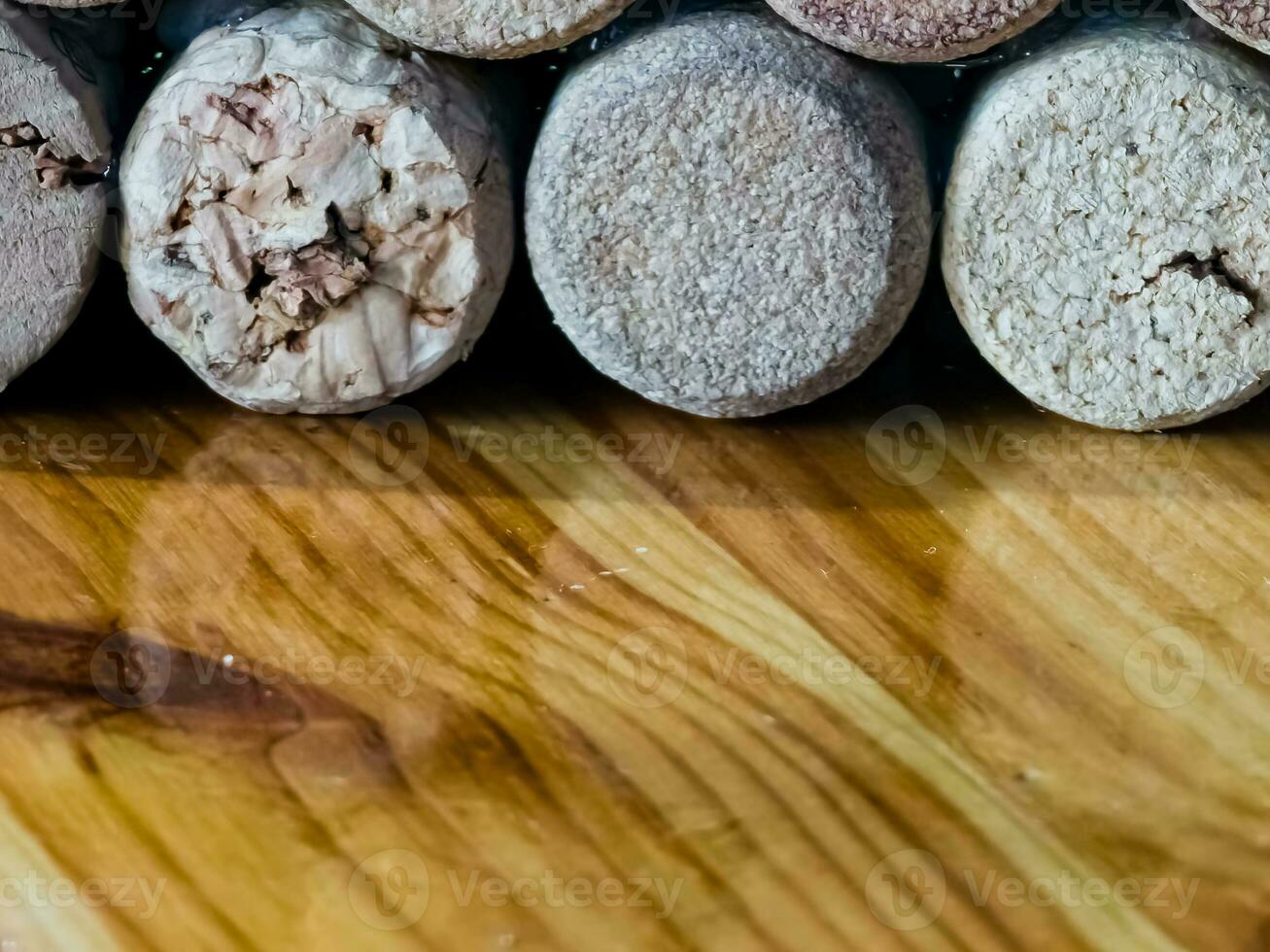 Wine corks. Background or texture depicting various wine corks. photo