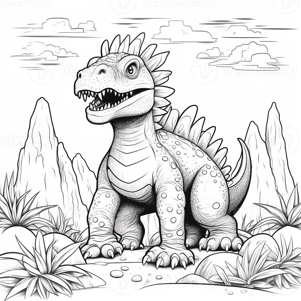 Dinosaur Coloring Pages photo