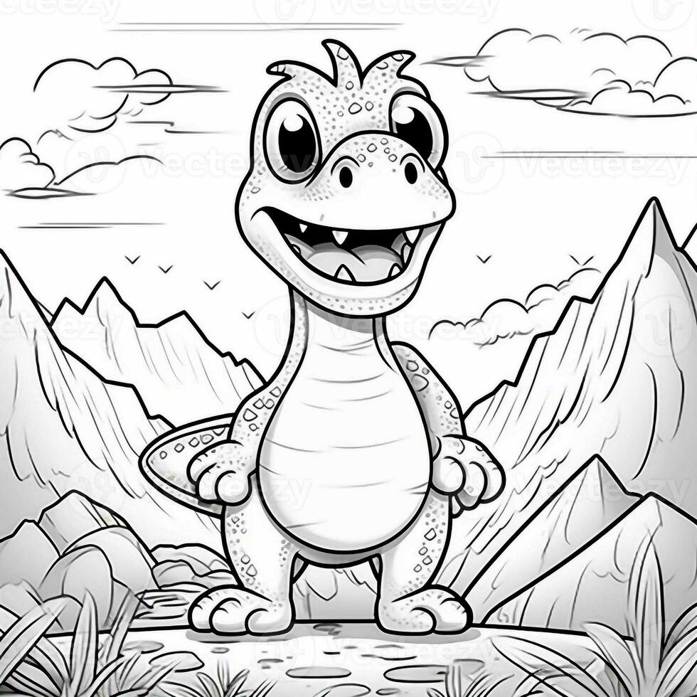 Dinosaur Coloring Pages photo