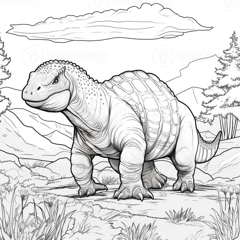 Dinosaur Coloring Pages photo