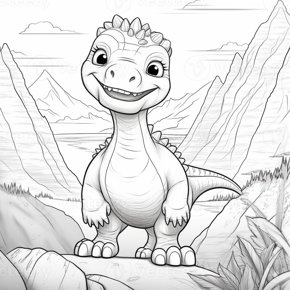 Dinosaur Coloring Pages photo