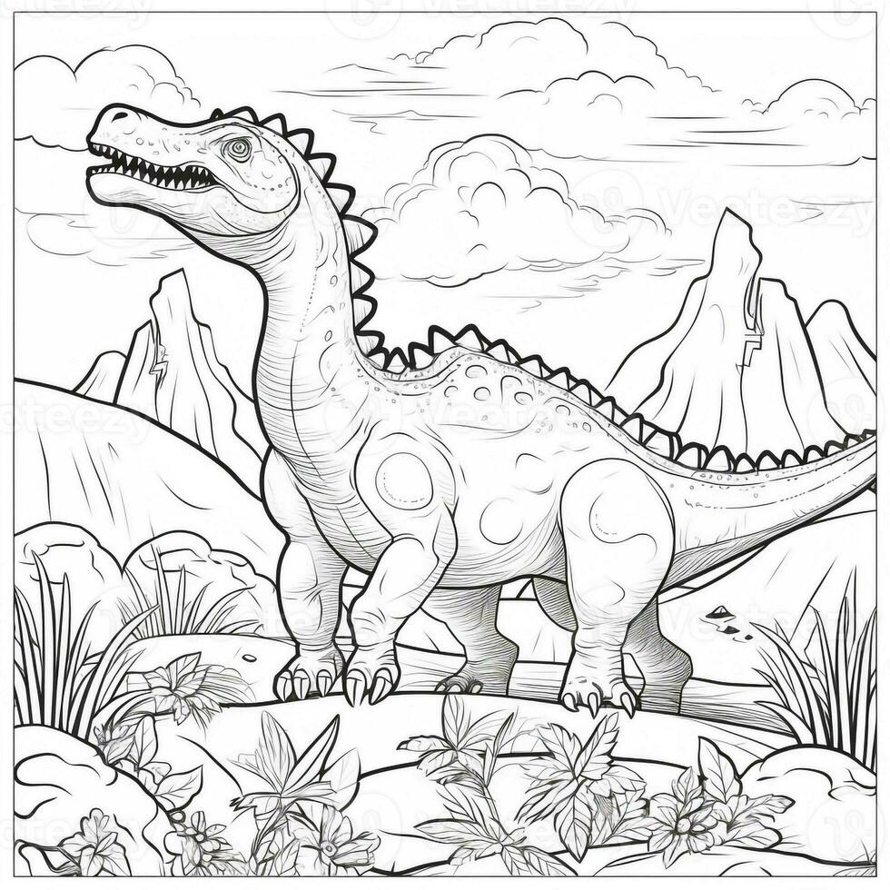 Dinosaur Coloring Pages photo