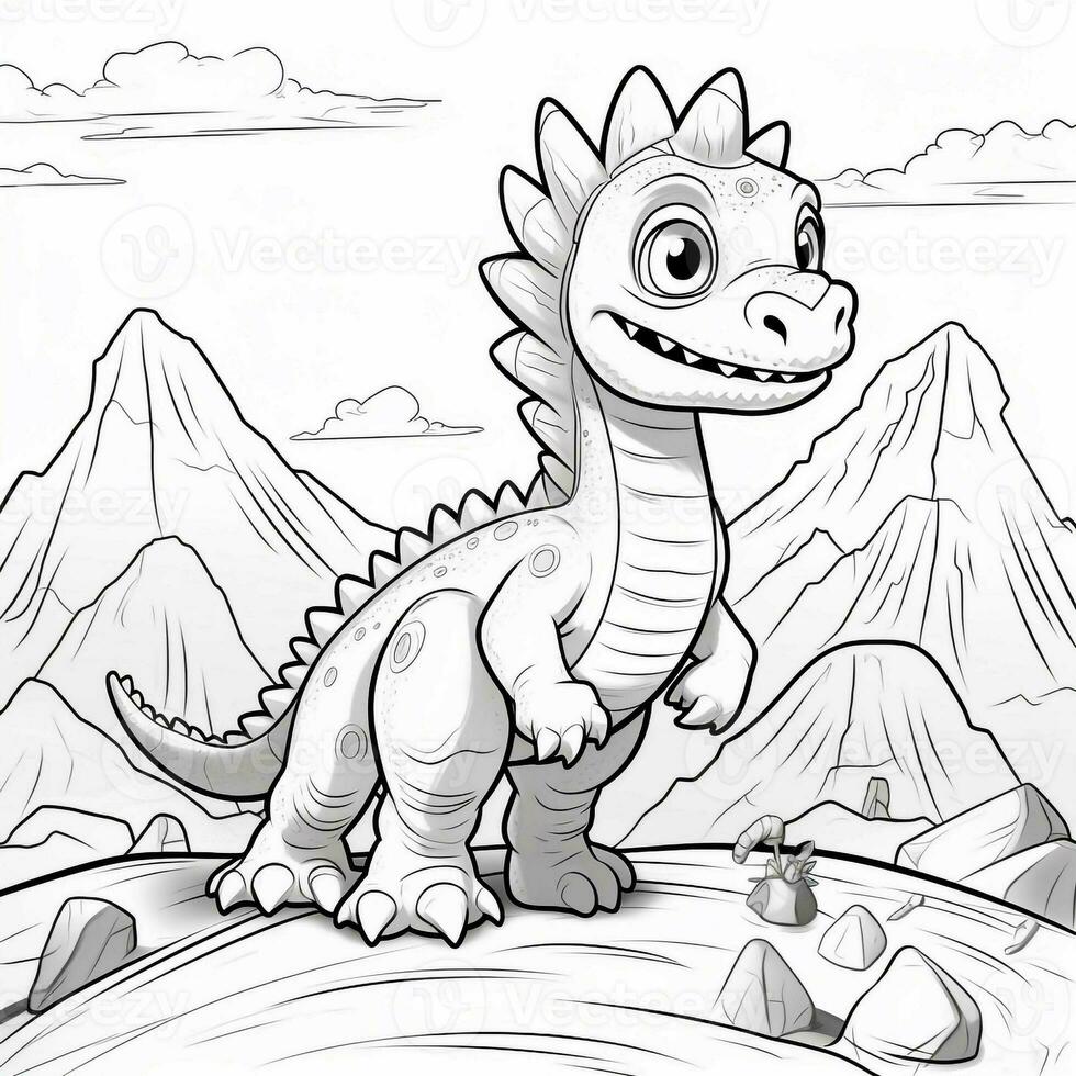 Dinosaur Coloring Pages photo