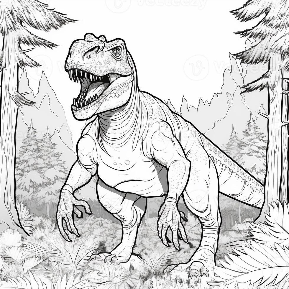 Dinosaur Coloring Pages photo