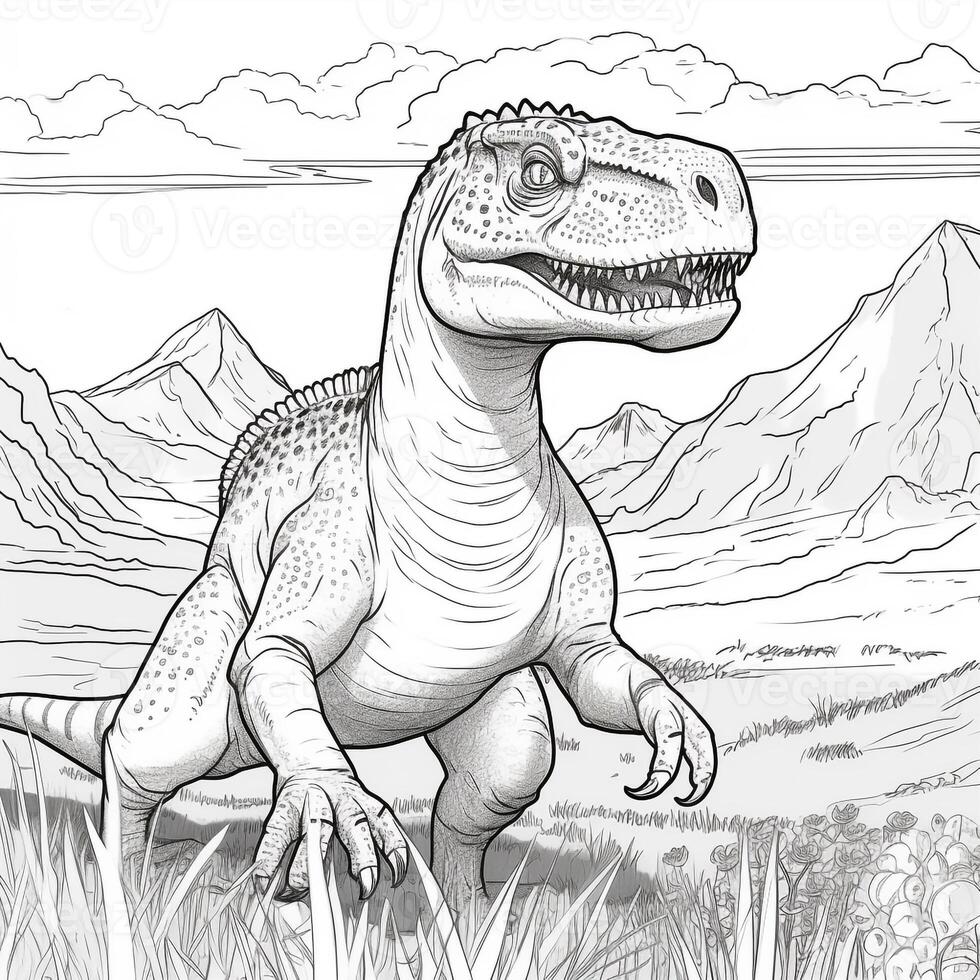 Dinosaur Coloring Pages photo