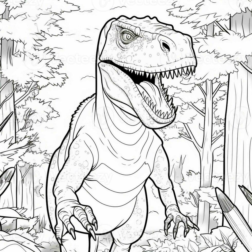 Dinosaur Coloring Pages photo