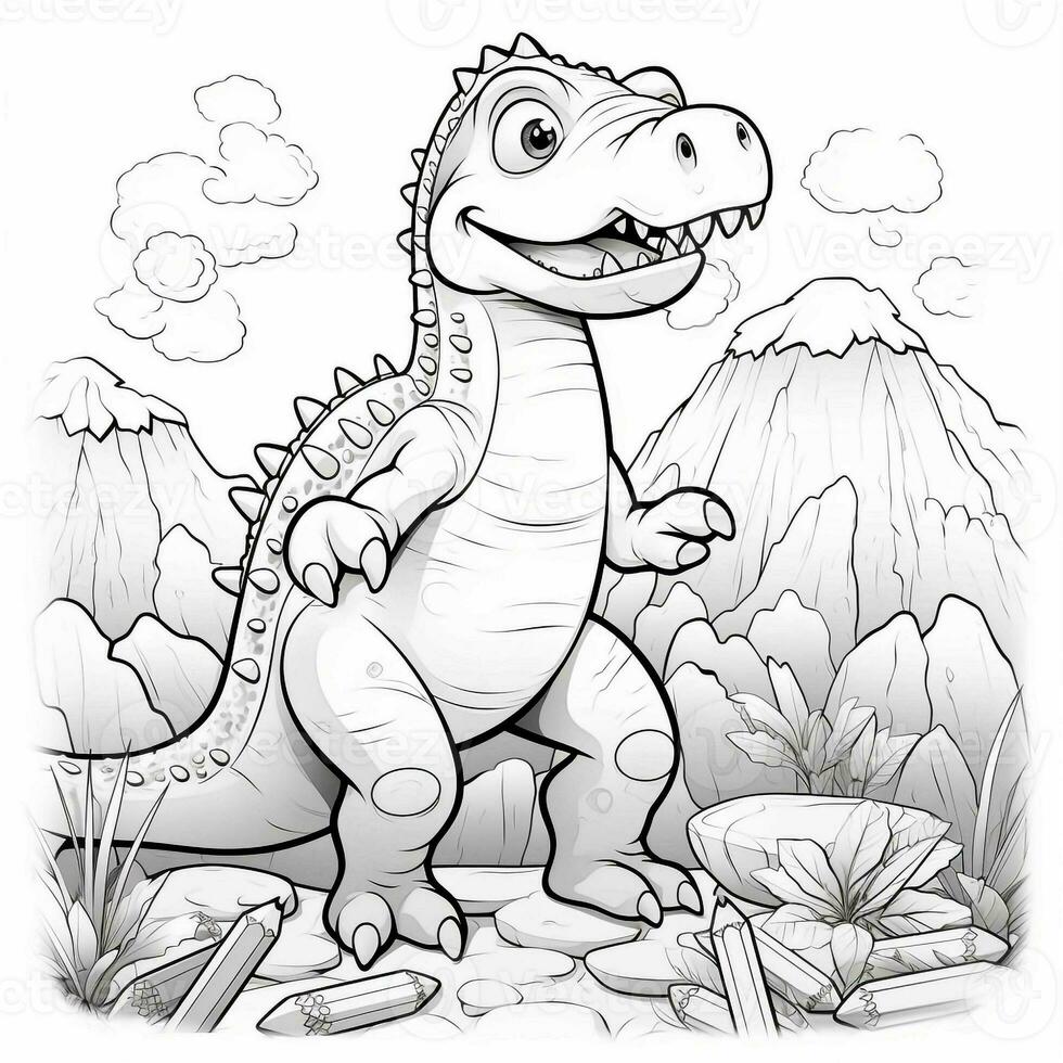 Dinosaur Coloring Pages photo