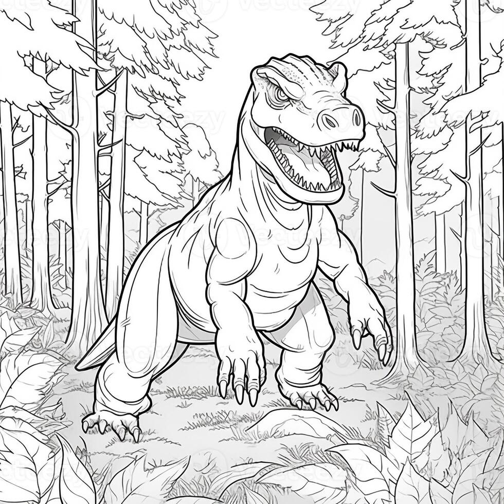 Dinosaur Coloring Pages photo