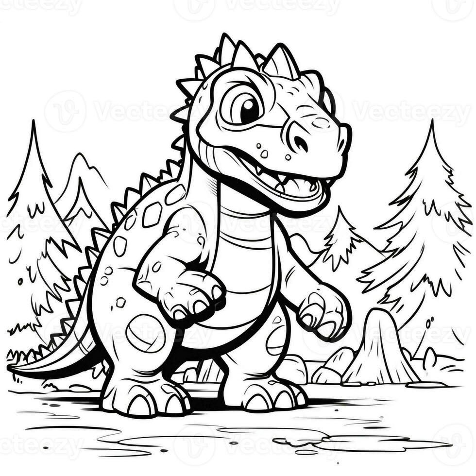 Dinosaur Coloring Pages photo