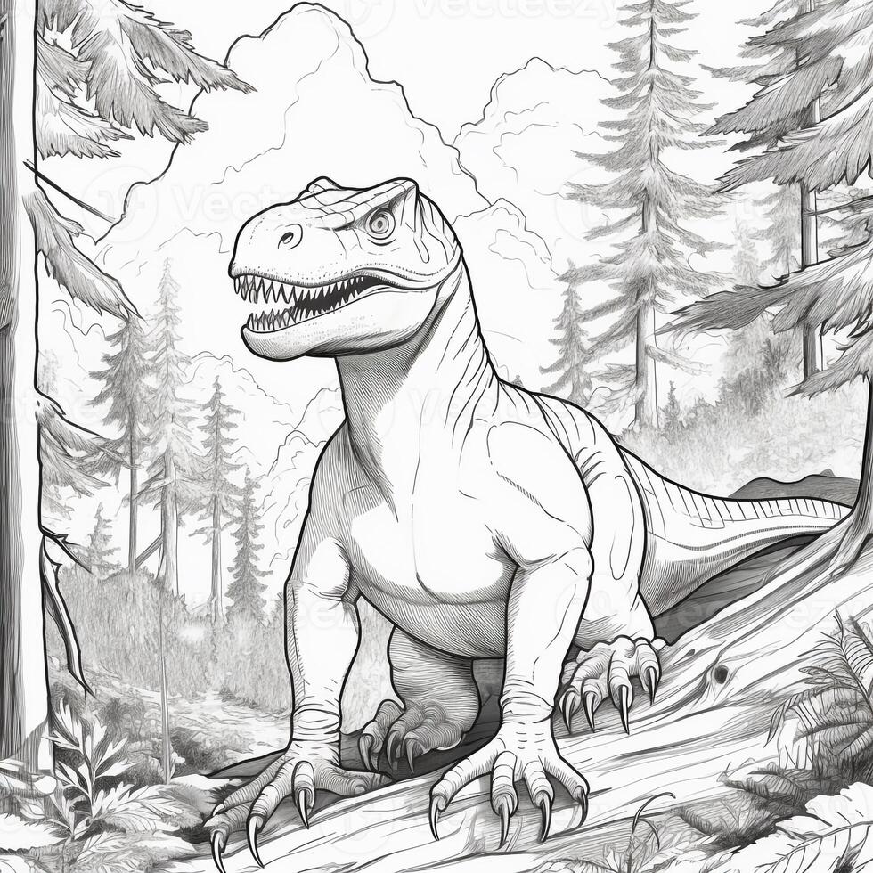 Dinosaur Coloring Pages photo