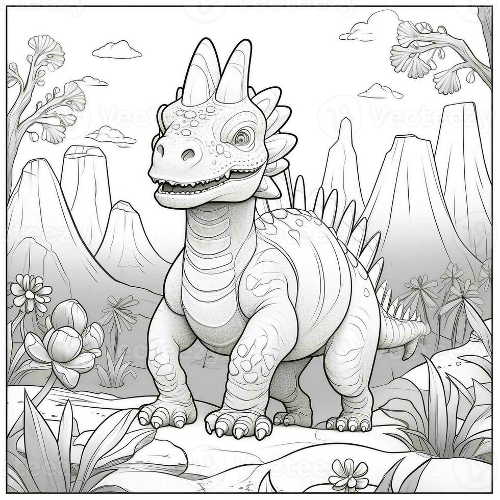 Dinosaur Coloring Pages photo