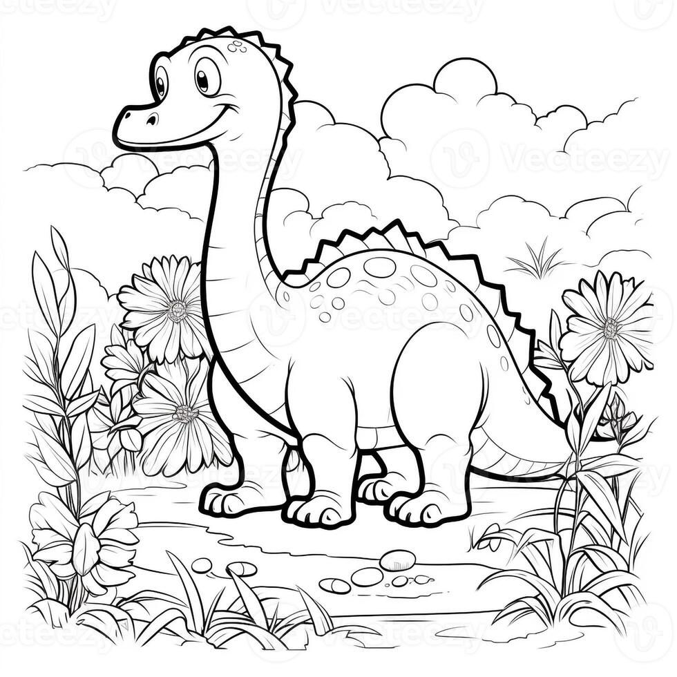 Dinosaur Coloring Pages photo