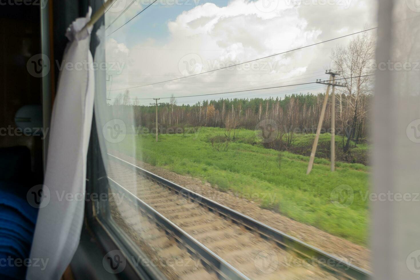 view from the window of a Russian Railways train photo