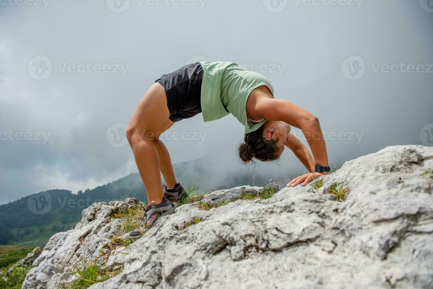 Girl doing gymnastics photo