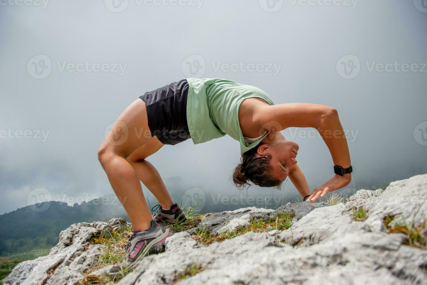 Girl doing gymnastics photo