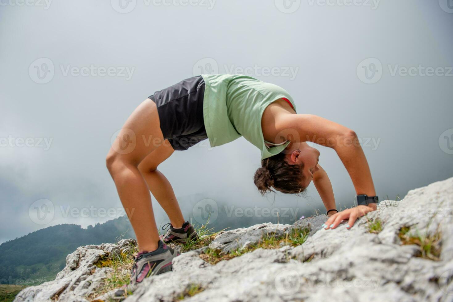 Girl doing gymnastics photo