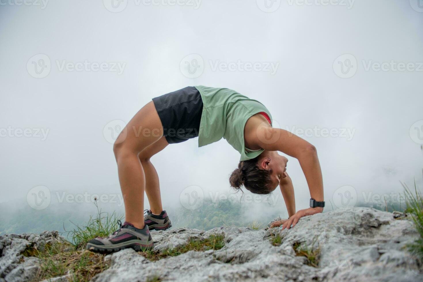 Girl doing gymnastics photo