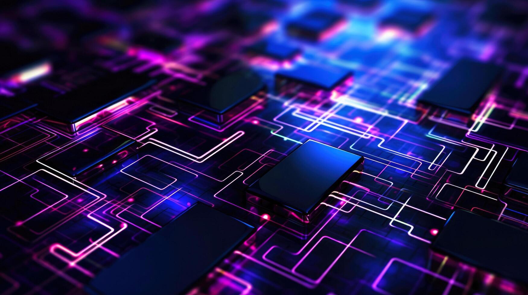 Close-up of circuit board. Electronic computer hardware technology. Motherboard digital chip. blurred concept, illustration photo