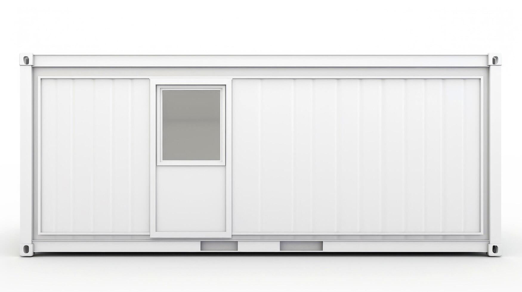 Mobile office buildings or container site office for construction site. Shipping container. Portable house and office cabins, illustration photo