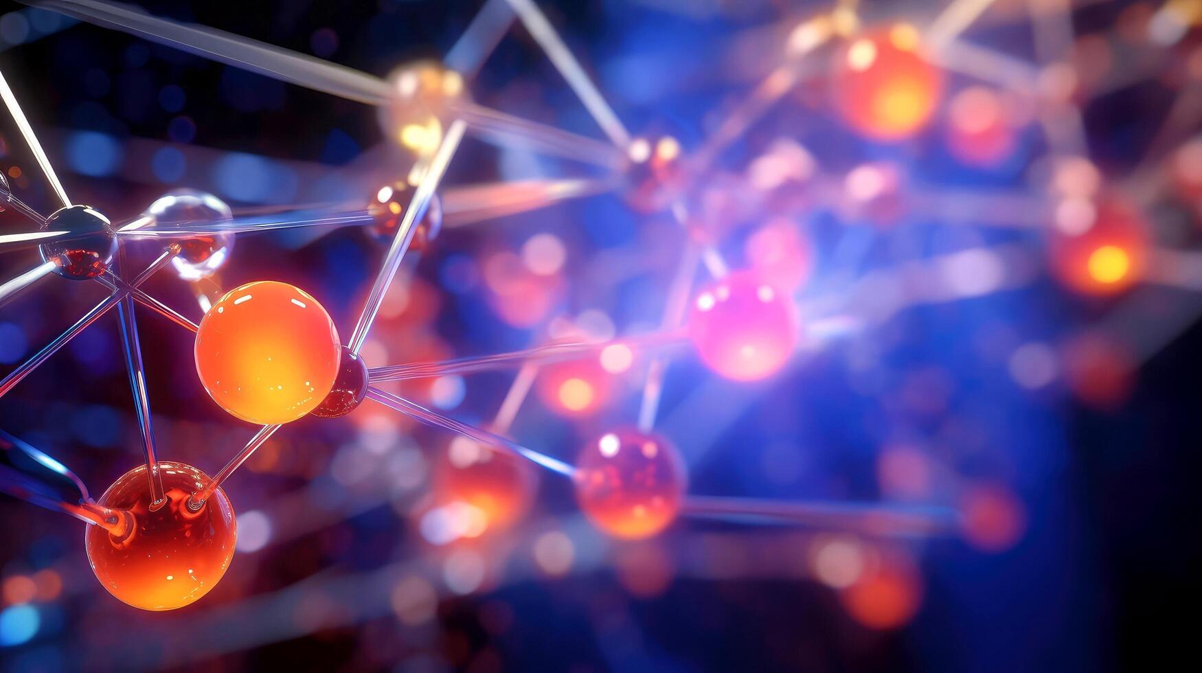 Medical studies of molecular structures. Science in the service of human. Technologies of the future in our life. molecule of medicine model, Generative AI illustration photo