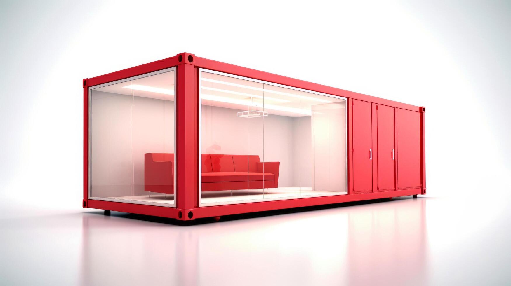 Mobile office buildings or container site office for construction site. Shipping container. Portable house and office cabins, illustration photo