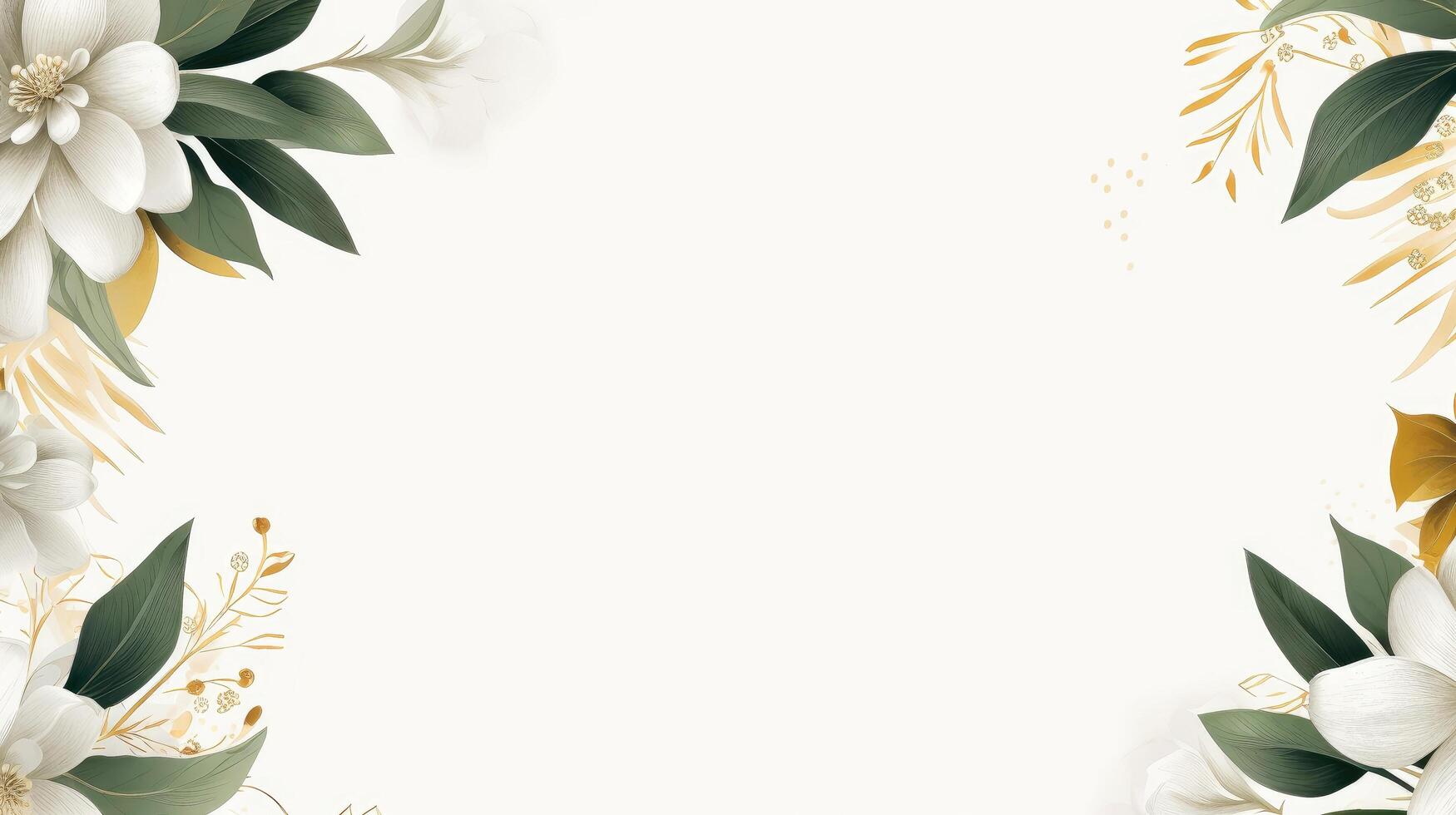 Floral border frame card template. multicolor flowers, leaves, for banner, wedding card. Springtime composition with copy-space, illustration photo