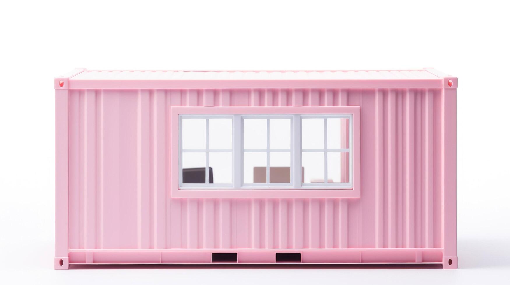 Mobile office buildings or container site office for construction site. Shipping container. Portable house and office cabins, illustration photo