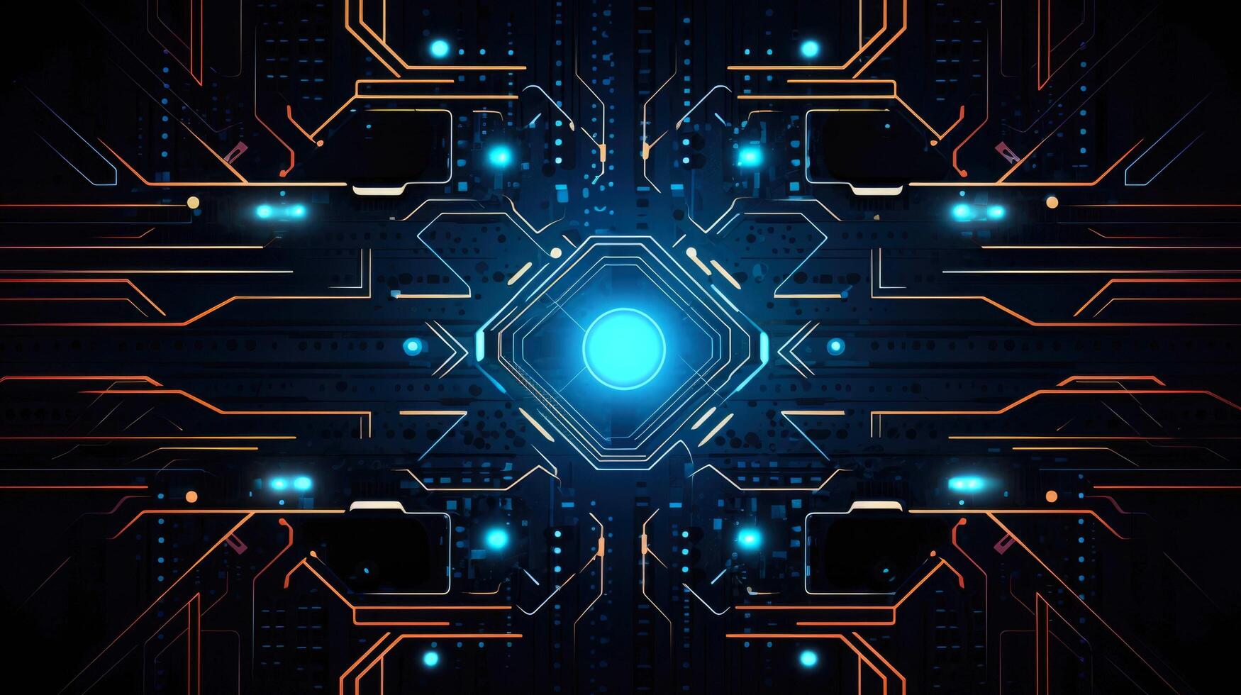 Close-up of circuit board. Electronic computer hardware technology. Motherboard digital chip. blurred concept, illustration photo