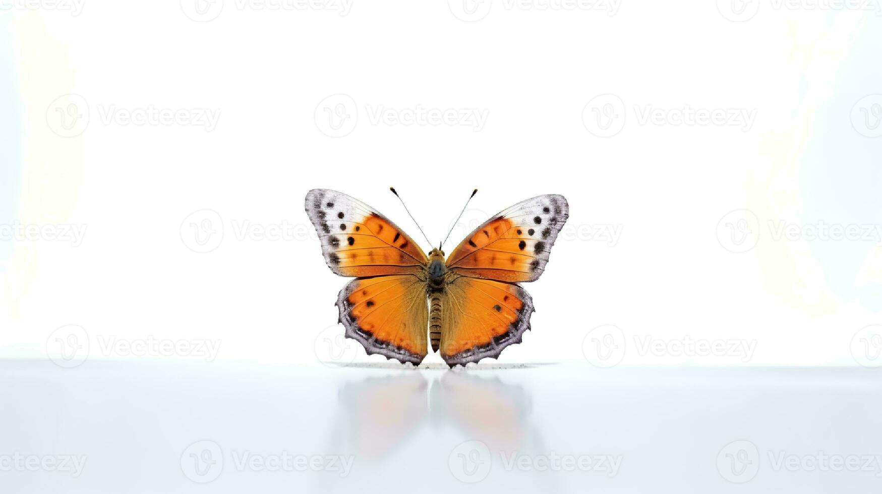 Photo of a butterfly on white background. Generative AI