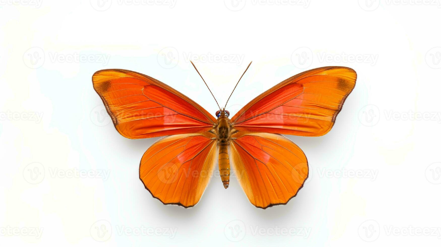 Photo of a julia butterly on white background. Generative AI