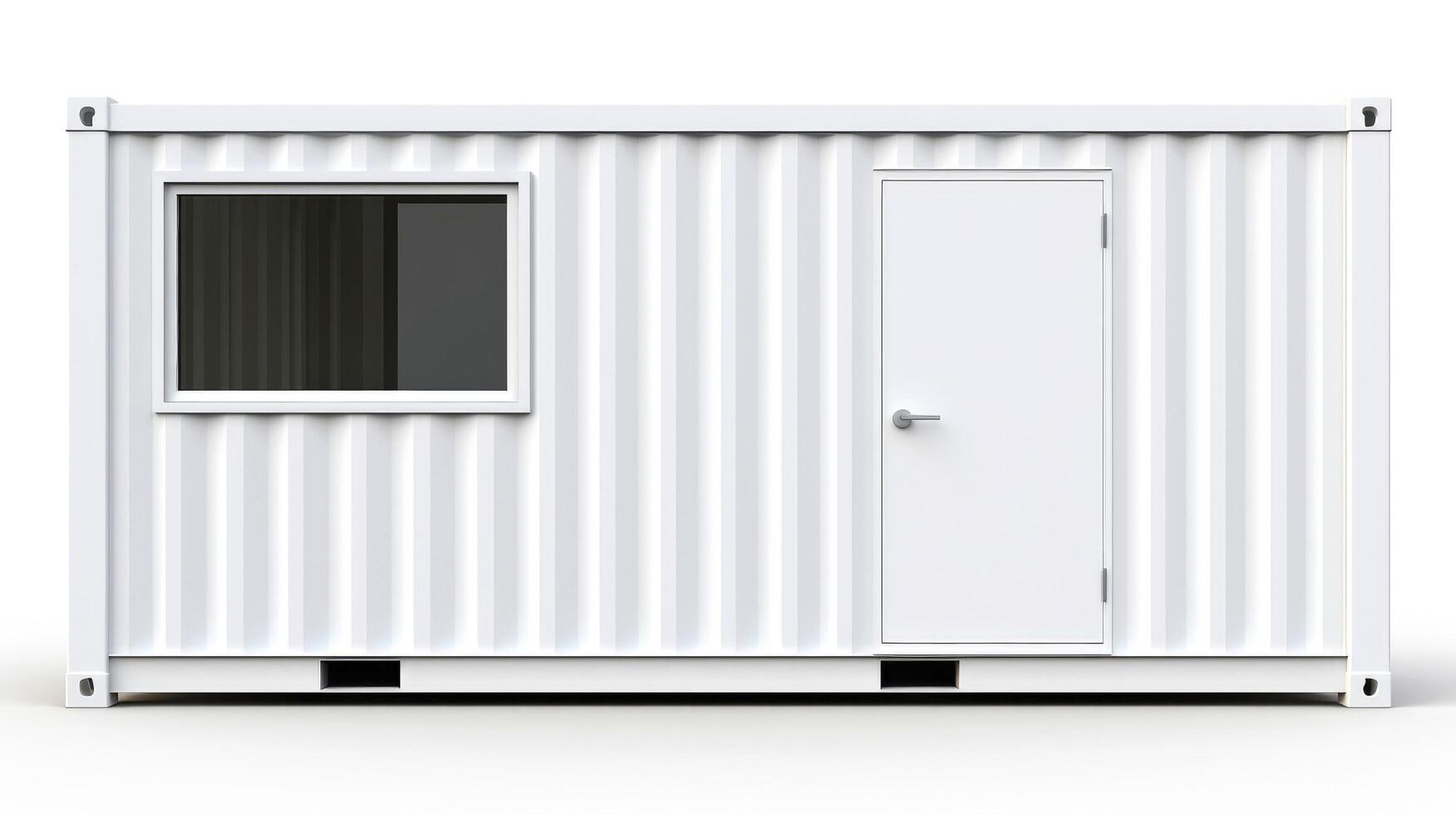 Mobile office buildings or container site office for construction site. Shipping container. Portable house and office cabins, illustration photo