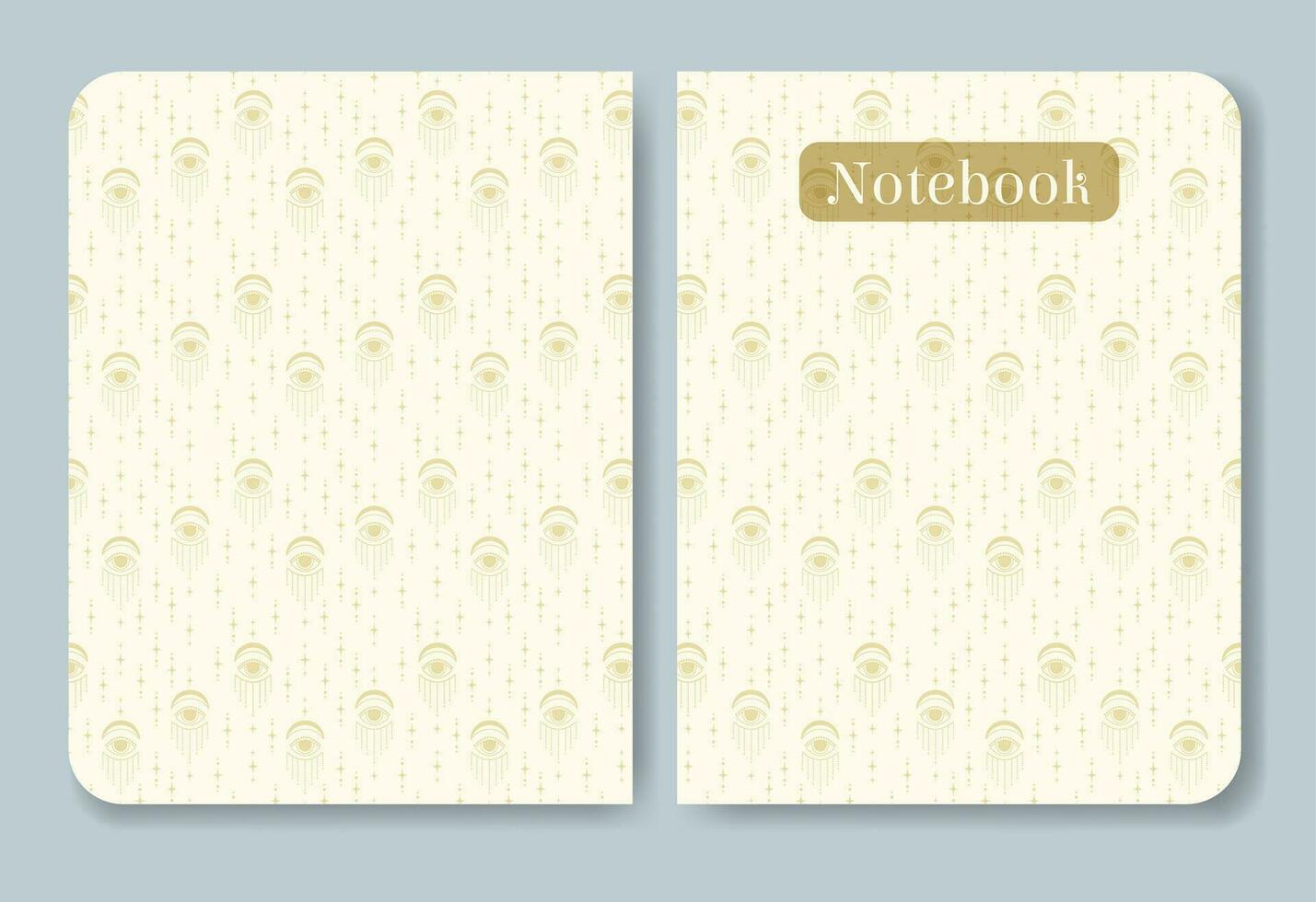 Mystical eyes notebook cover decoration vector