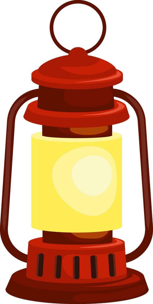 old lantern or camping lamp vector